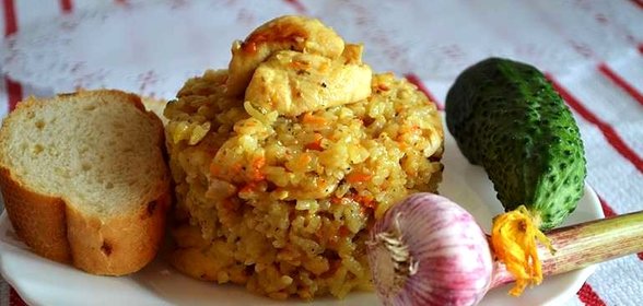 Ризотто с курицей в мультиварке