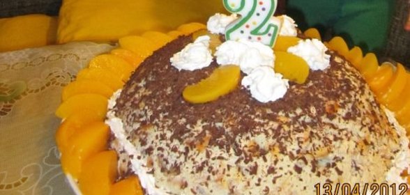 Торт из печенья с бананами «Мария»
