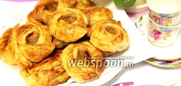 Слойки-розочки с дынным вареньем