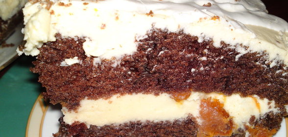 Бисквит на кипятке и торт из него