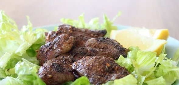 Куриная печень на сковороде
