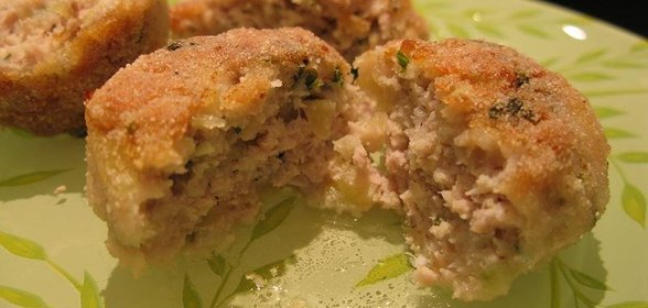 Котлеты из судака и свинины