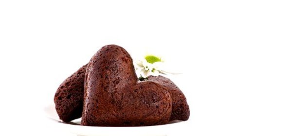 Шоколадное печенье в виде сердец