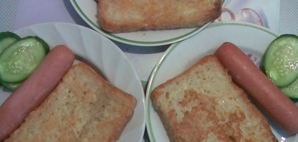 гренки с сосиской