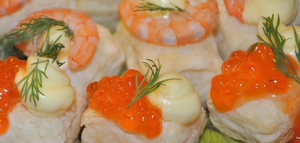 Закуска с икрой