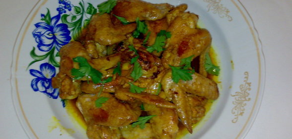 Куриные крылья в соевом соусе с чесноком