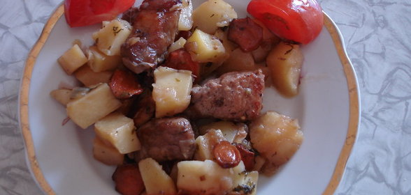 Сытный ужин с мясом