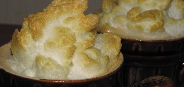 Запечённое суфле из консервированной горбуши