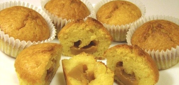 Маффины с вареной сгущенкой