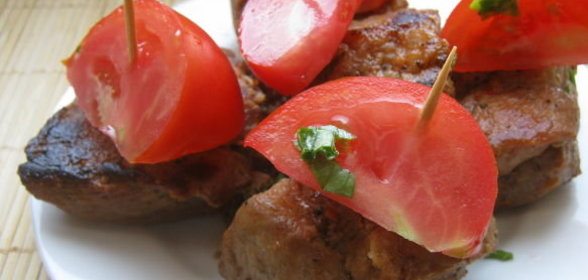 Шашлык на сковороде (из свинины)