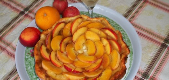 Чизкейк (кому угодно - творожник) с персиками