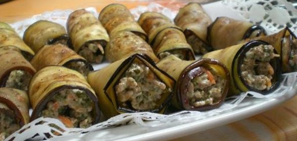 Баклажанные рулетики по-кавказски