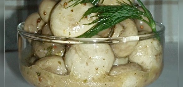 Шампиньоны в горчичном маринаде