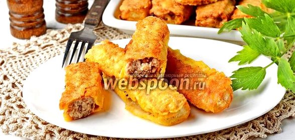 Трубочки фаршированные фаршем