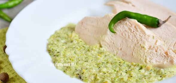 Зеленый чесночный соус