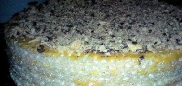 Полоски с молочным муссом и малиновым джемом