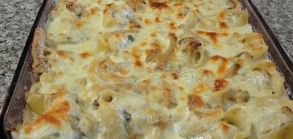 Тунец с креветками и грибами в ракушках ! ! !