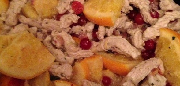 Индейка с клюквой и апельсинами