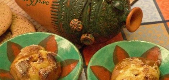 Яблоки, запечённые в зелёном чае