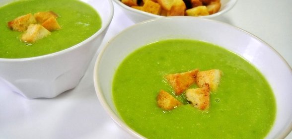 Суп из замороженного горошка