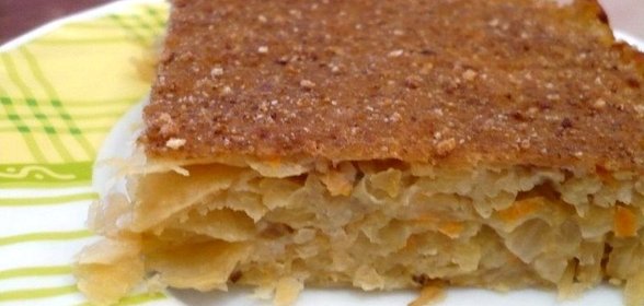 Овощная запеканка с квашеной капустой