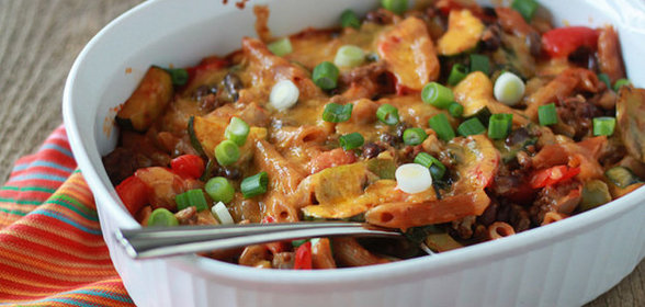 Запеканка из кабачков с фаршем