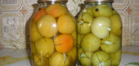 Зелёные помидорчики на зиму (вариант)