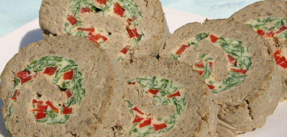 Печёночный рулет с петрушкой