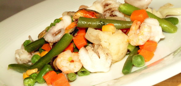 Морепродукты с овощами 2