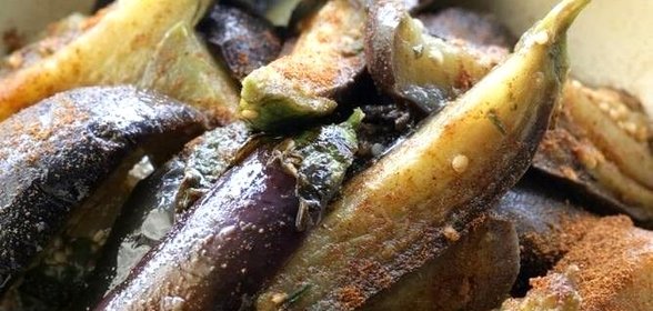 Баклажаны в лимонно-чесночном маринаде