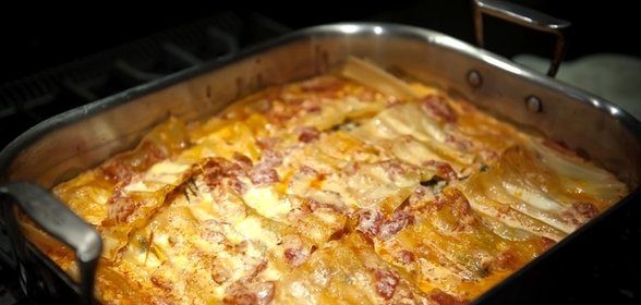 Лазанья с ветчиной