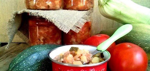 Кабачки в томате на зиму
