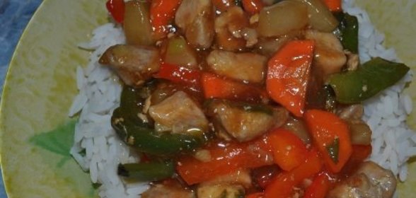 Плов из свинины с рисом и брюквой