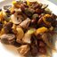 Говядина с имбирем, фасолью, овощами и грибами