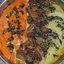 Мясо с овощами под базиликово-лимонным маслом