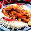 Курица с карри в оранжевых тонах+рис