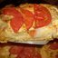 Открытый пирог с беконом,сыром и помидорами