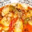 Картошка, тушенная с баклажанами