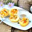 Фаршированный картофель кукурузой, корейской морковью и огурцами