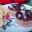 Песочное пирожное с яблочно-имбирным конфитюром и глазурью