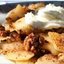 Яблоки и орехи с карамелью