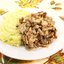 Белые грибы в сметане с картофелем
