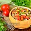 Рагу с шампиньонами, зелёным горошком, рисом, кукурузой