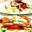 Куриный салат с сырным соусом