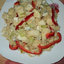 Теплый салат с грушей, булгуром и сыром