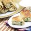 Блины на кефире, фаршированные яйцом, рисом и луком