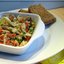 Овощной салат с консервированной рыбой и крессом