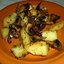 Молодой картофель запеченный с шампиньонами