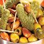 Закуска из оливок, маринованных корнишонов и миндаля