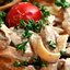 Лапша с курицей и грибами